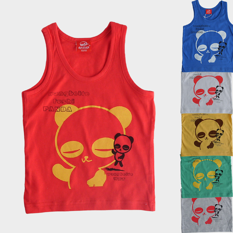 Free shipping Children's clothing wholesale dancing Bear Children vest baby summer 2013 summer new vest