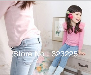 Free shipping Children's jeans 2013 Spring New  girls jeans 5pcs/lot