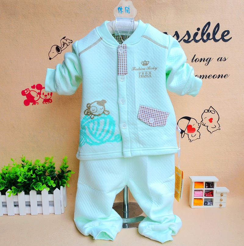 Free shipping Children underwear fashion bear bamboo fibre underwear thermal set ecgii infant thermal underwear