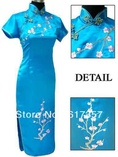 free shipping chinese plum blossom Cheongsam women's  dress S-3XL