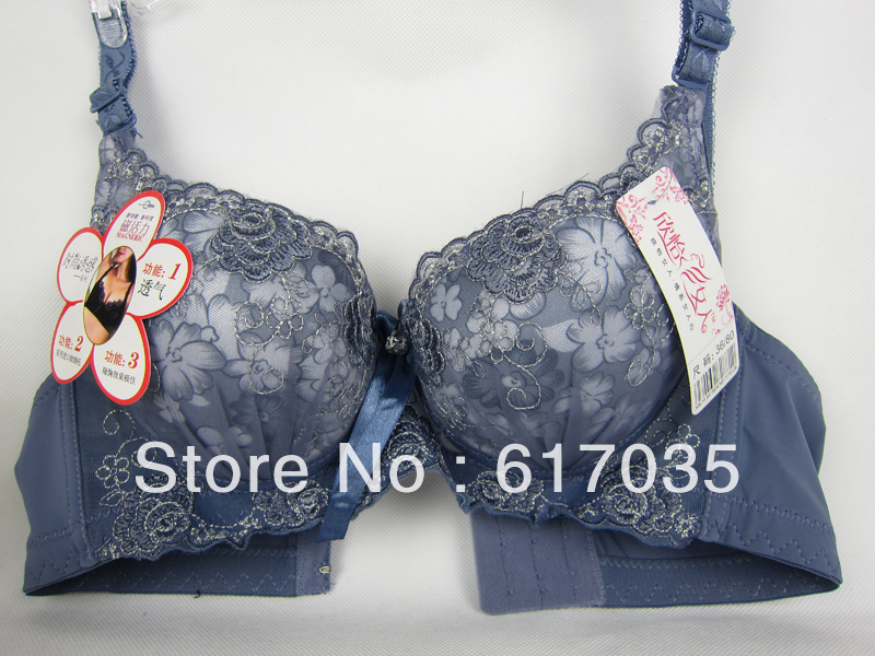 Free Shipping Chinese Push Up Sexy Embroidery Fashion Ladies' Underware C cup 34-40 WNBK-8548