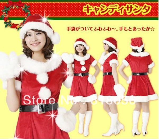free shipping christmas costume, sexy gift underwear, christmas dress