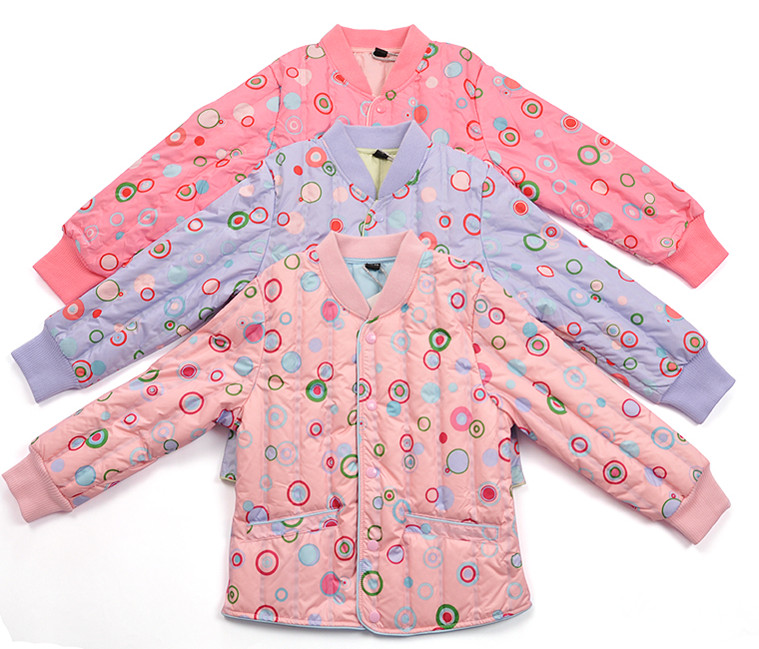 Free shipping Circle Dot Pattern children's clothing down coat child winter girl's down liner thermal down top
