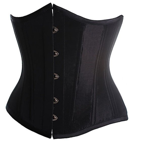 Free shipping!! Classic balck Satin Waist Cincher underbust corset Sexy Lingerie wholesale retail