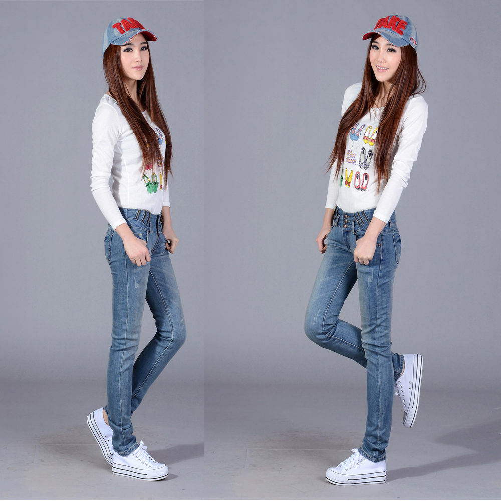 Free shipping classic fashion skinny jeans women 2013, size 26 to 32
