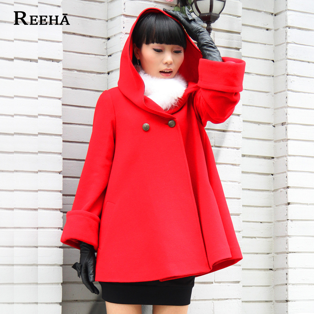 Free Shipping Cloak 2012 autumn and winter formal ol women's woolen cloak overcoat woolen trench outerwear female