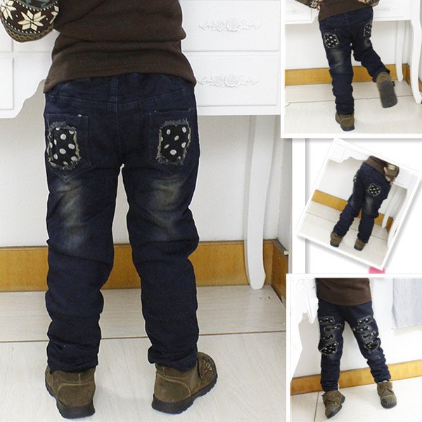 free shipping, Cloth pants youngster jeans Boy Girl pants  new Korean version of the  spring and autumn children jeans