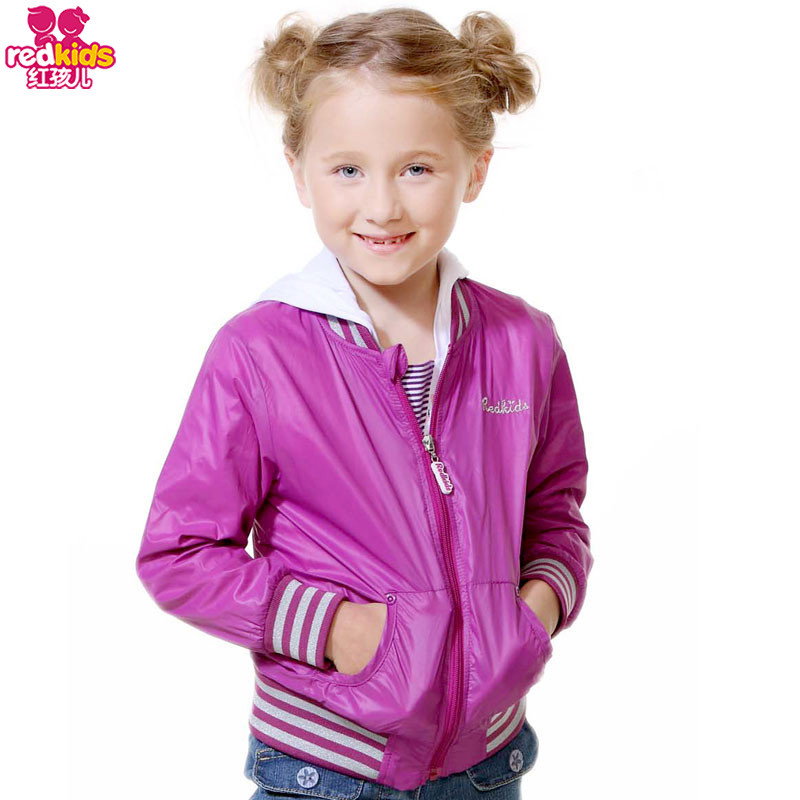 Free shipping Clothing 2013 female child spring 100% design cotton short trench outerwear rcf113107