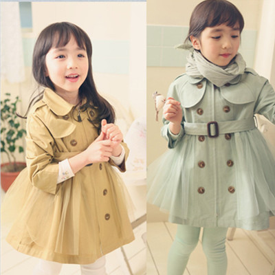Free Shipping Clothing female child baby 2012 autumn long-sleeve cardigan trench outerwear