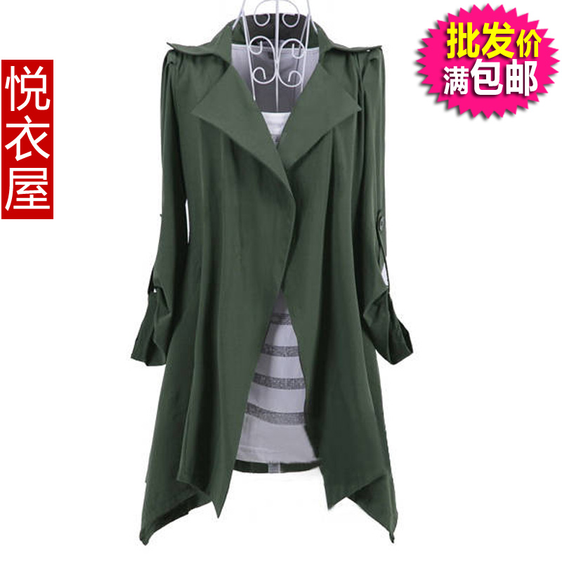 Free Shipping Clothing lf guangzhou clothes women's casual loose thin trench outerwear Wholesale