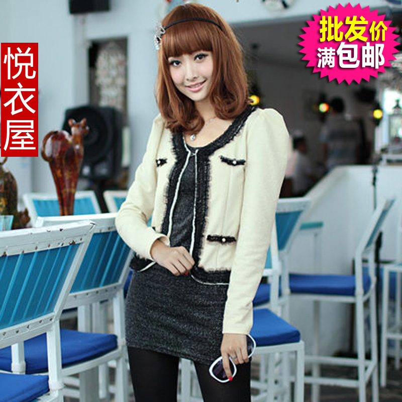 Free Shipping Clothing lo  clothes 2013 spring lace decoration elegant o-neck outerwear wholesale