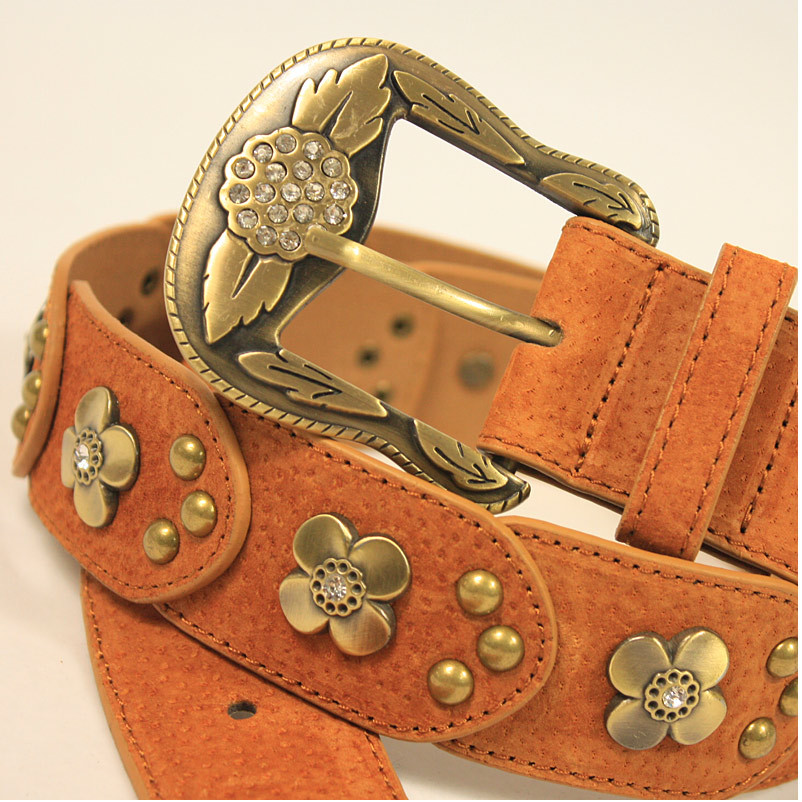 Free Shipping Clothing women's sparkling diamond pigskin wide belt all-match genuine leather belt 4