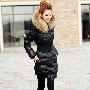 FREE SHIPPING CO-172 2012 New Fashion Women Down Jacket Long Trench Coat Ladies Winter Warm Padded Hood Overcoat Thick