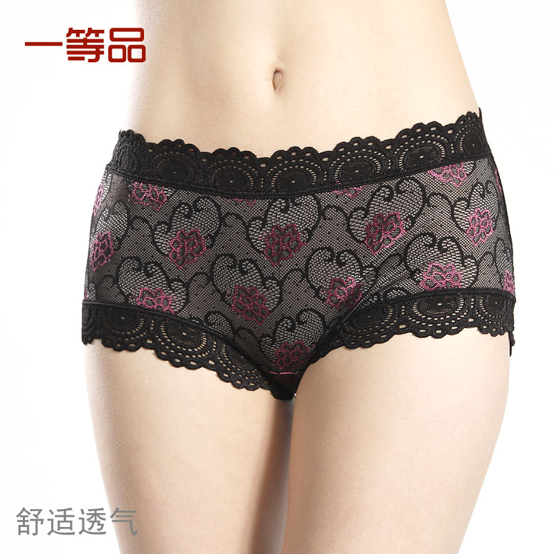 Free shipping Comfortable soft modal cotton panties female delicate embroidery panties