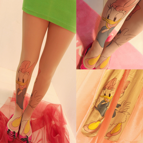 Free Shipping Cool Punk Women's Tattoo thick "Donald " Pantyhose Stocking,Tights socks, Silk Stockings, Fashion Pantyhose