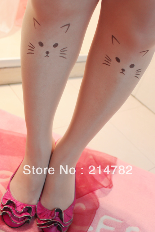 Free Shipping Cool Punk Women's thin "Lovely Cat "Pantyhose Stocking,Tights socks, Silk Stockings, Fashion Pantyhose
