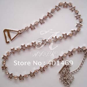 Free shipping copper star charm lingerie straps apparel accessory