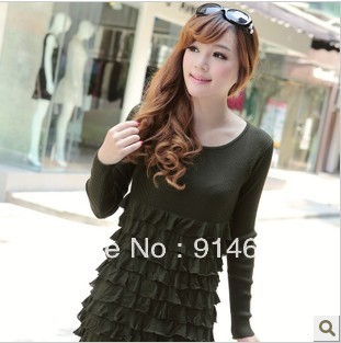 Free shipping!Corea New Style Fashion Loose longer Style Priming knitting sweaters Three color Free size