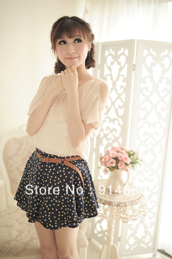 Free shipping!Corea New Style The fold chiffon short pant Three color Free size