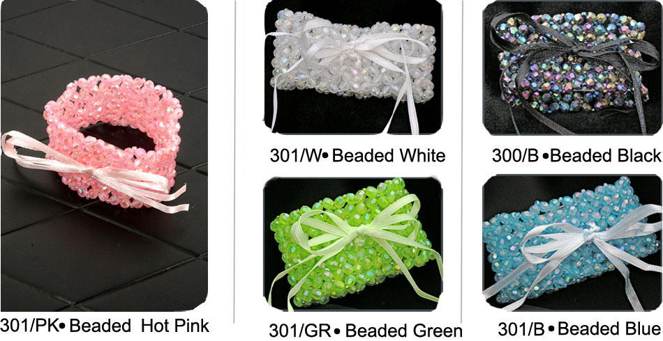 Free Shipping Corsage Beaded Wristlets Assorted Colors 35pcs/Lot Weddng Prom Floral Accessories