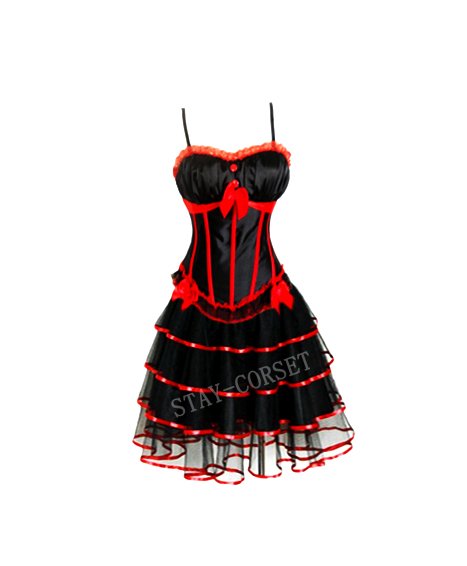 Free shipping Corset Bustiers Top Dress Under bust Waist Cincher lace corset bustier corset+ skirt+thong