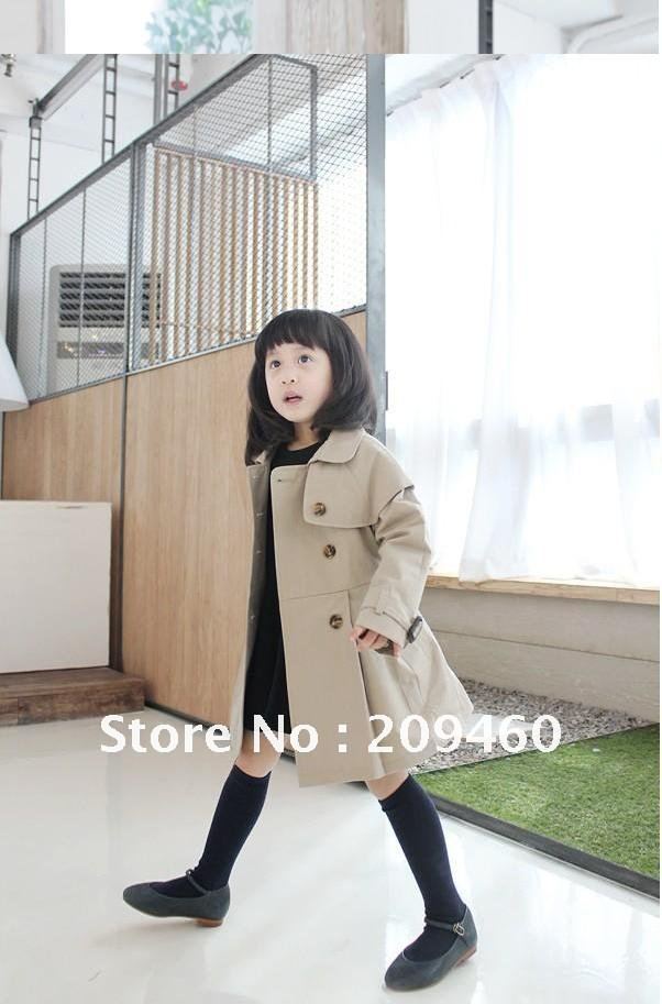 Free shipping cost, 5 pcs/lot, new arrival girls,boys,children,baby's, double button outer wear,coats,spring,autumn