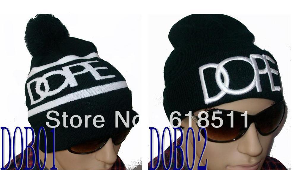 Free shipping-Cotton knit cap!! Dope Winter Beanies,Men's Hip-Hop Wool Hats,20Pcs/Lot