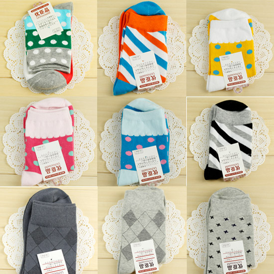 Free shipping cotton male women's 100% cotton commercial men's candy color socks.Random delivery