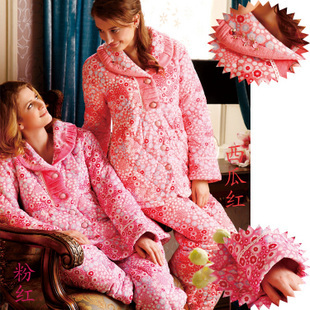 Free Shipping  cotton-padded fashion women's thickening cotton-padded lounge set z3660