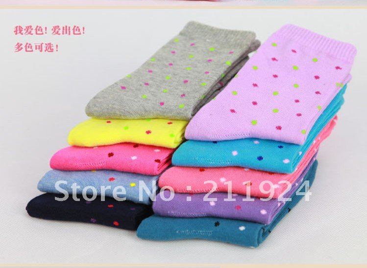 Free shipping cotton socks whit dot  invisible Sock Slippers with many colours-4 without trademark