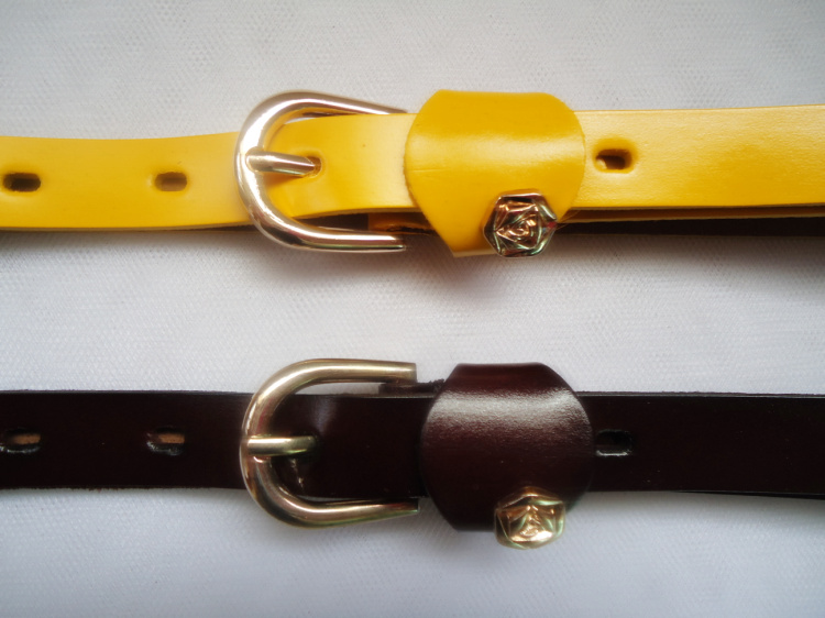 Free shipping Cowhide women's thin belt small rose decoration sweet genuine leather pin buckle strap