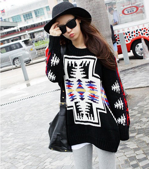 Free Shipping  cross color block decoration Camouflage computer embroidered fashion street sweater 42001 MY