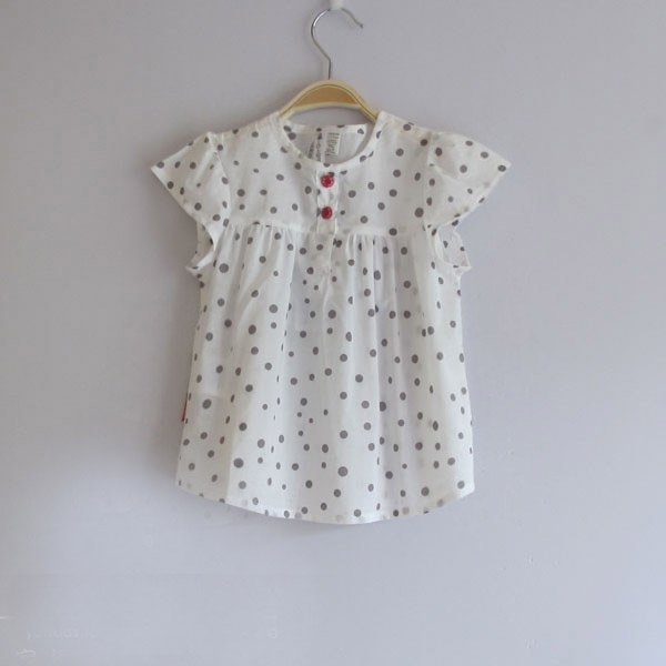 free shipping  CS0042  girls dot shirt  blouses, cute top, 1lot 8PCS  2colors