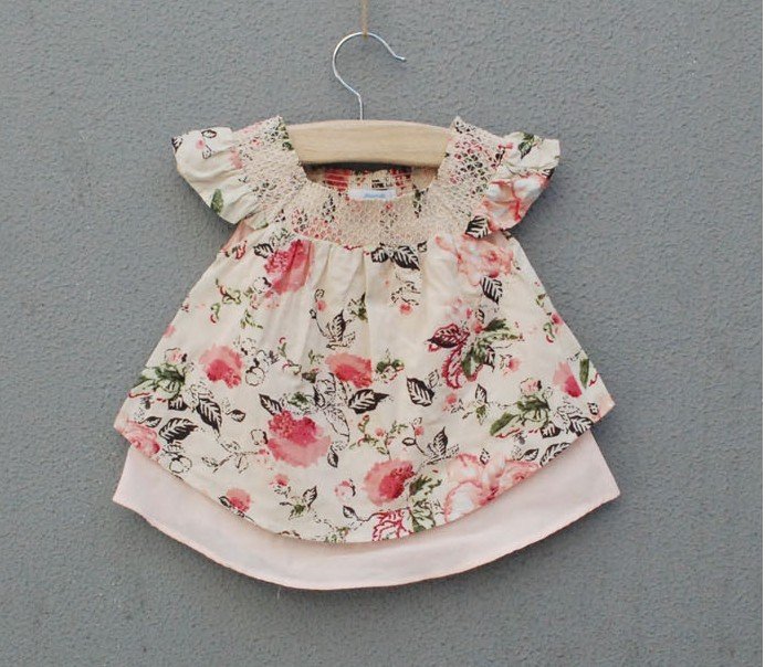 free shipping CS0068  Girls printed short sleeve summer blouses , 5pcs/lot , 5sizes 2colors