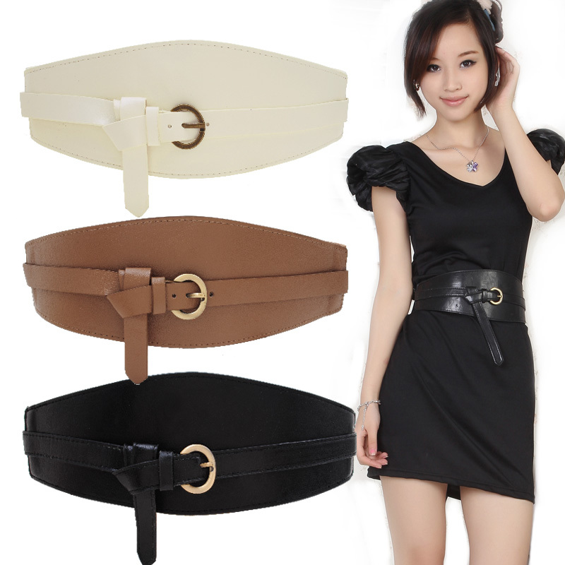 Free shipping,Cummerbund ultra wide elastic waist leather wide cummerbund female