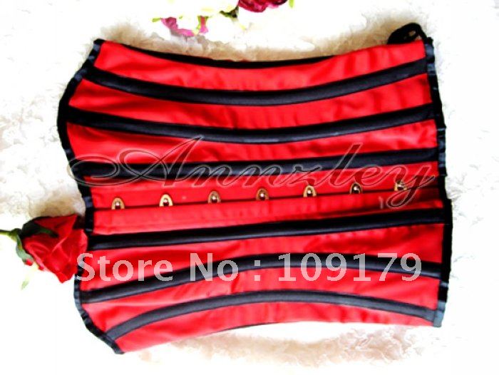 Free Shipping! Custom Waist Training Overbust Corset Bustier Fast Slim 4 inches Off  Waist  Fully Steel Boned Corset