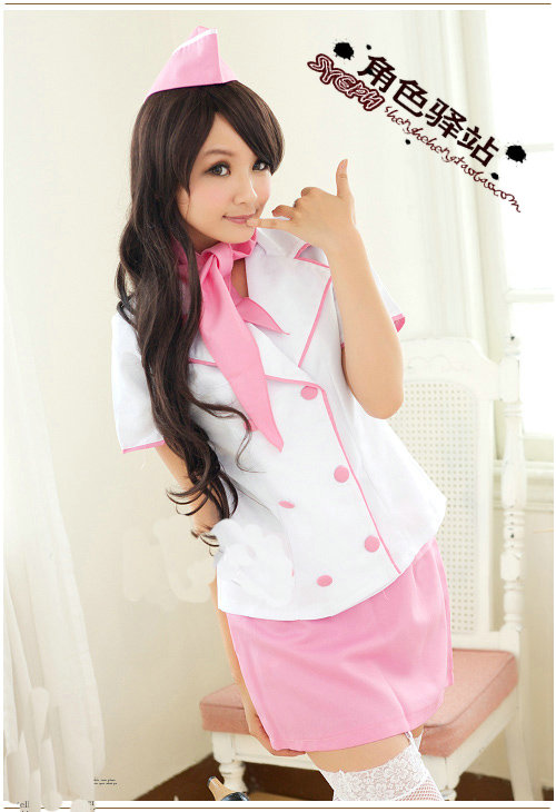 Free shipping! Cute stewardess loading professional set work wear set female noble autumn stewardess uniforms professional set