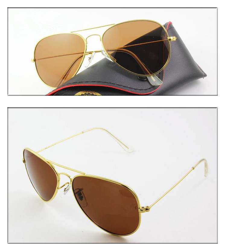 Free shipping Dark brown Polarized  Resin size:58MM-14mm/62MM-14MM Men Women designer vintage aviato wayfarer brand Sunglasses