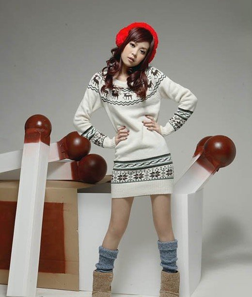 Free shipping deer moose snowflake pattern round neck full sleeve sweater knitting pullovers 2012 design hot selling C0054