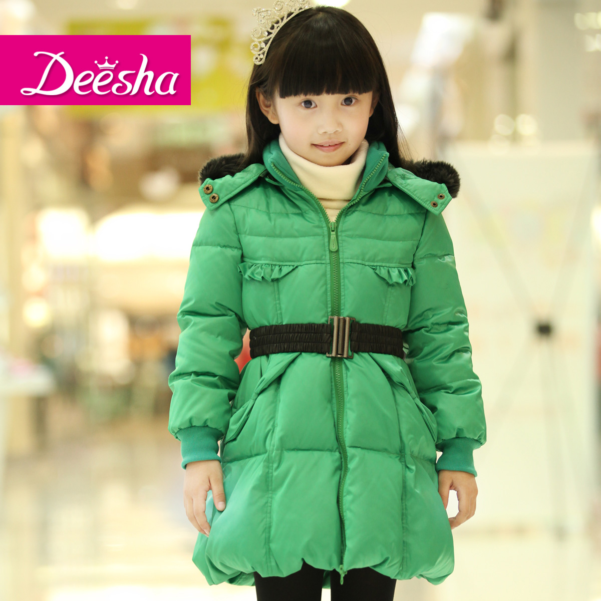 Free shipping! Deesha DEESHA female clothing new arrival medium-long down coat 1119535 ws