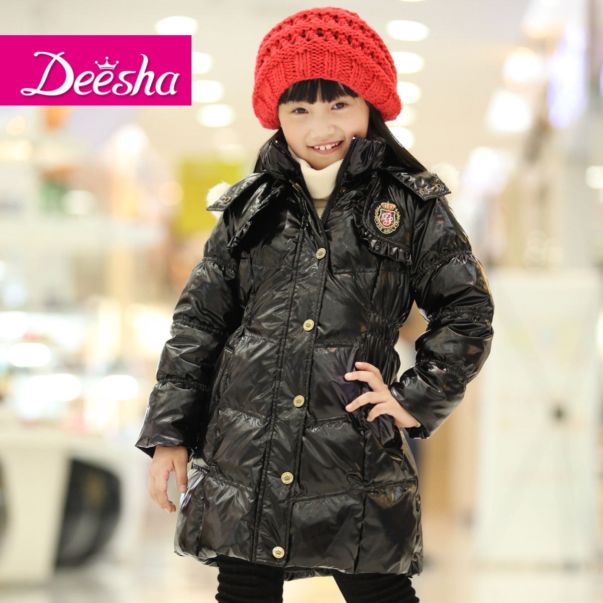 Free shipping! Deesha DEESHA female clothing new arrival medium-long down coat 1119539 ws