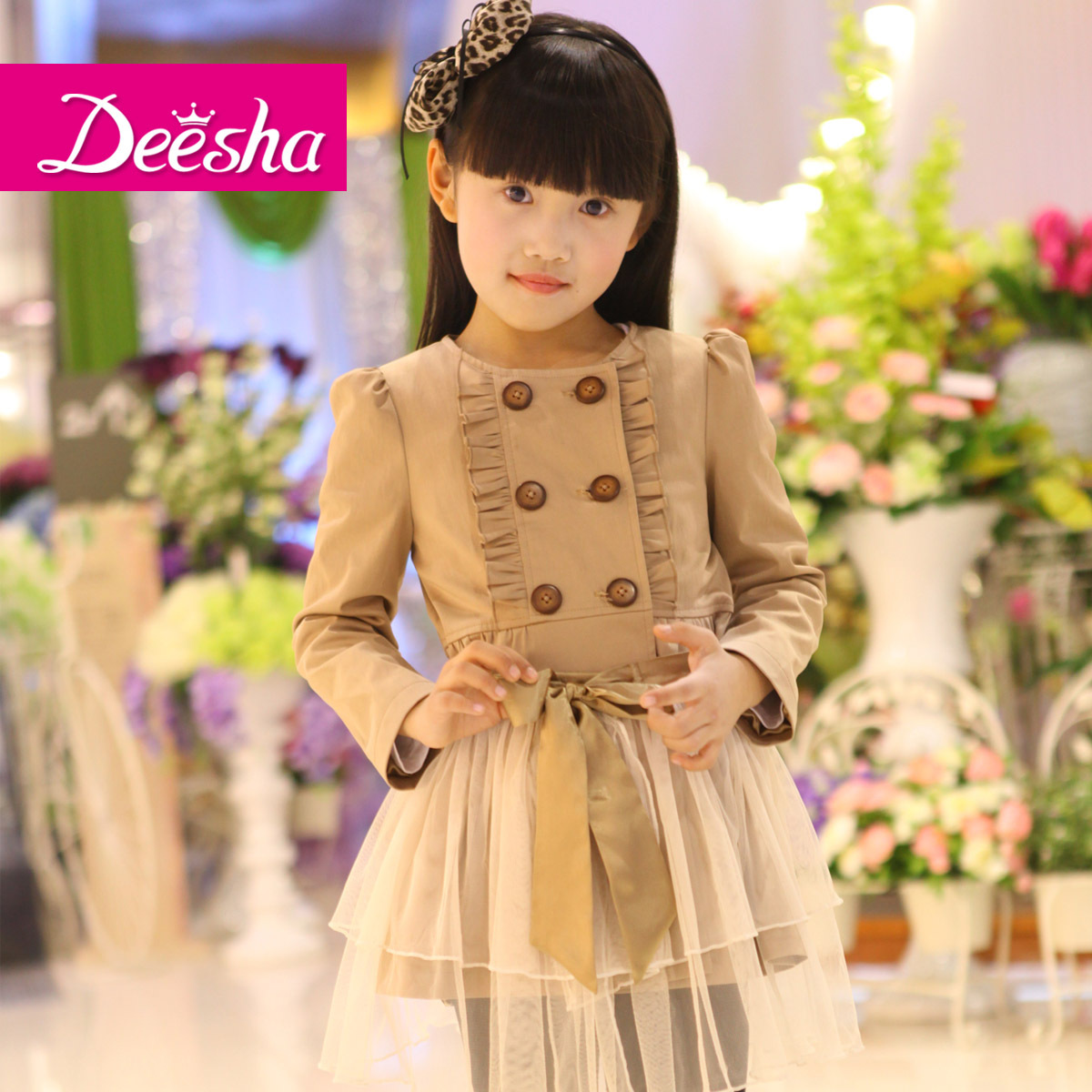 Free shipping! DEESHA female clothing 2012 spring and autumn trench outerwear 1212003 ws