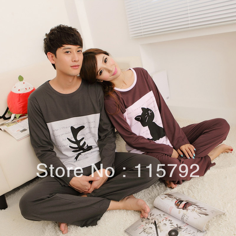 Free shipping designer sweat suits for women adult cartoon pajamas couple cotton pajamas