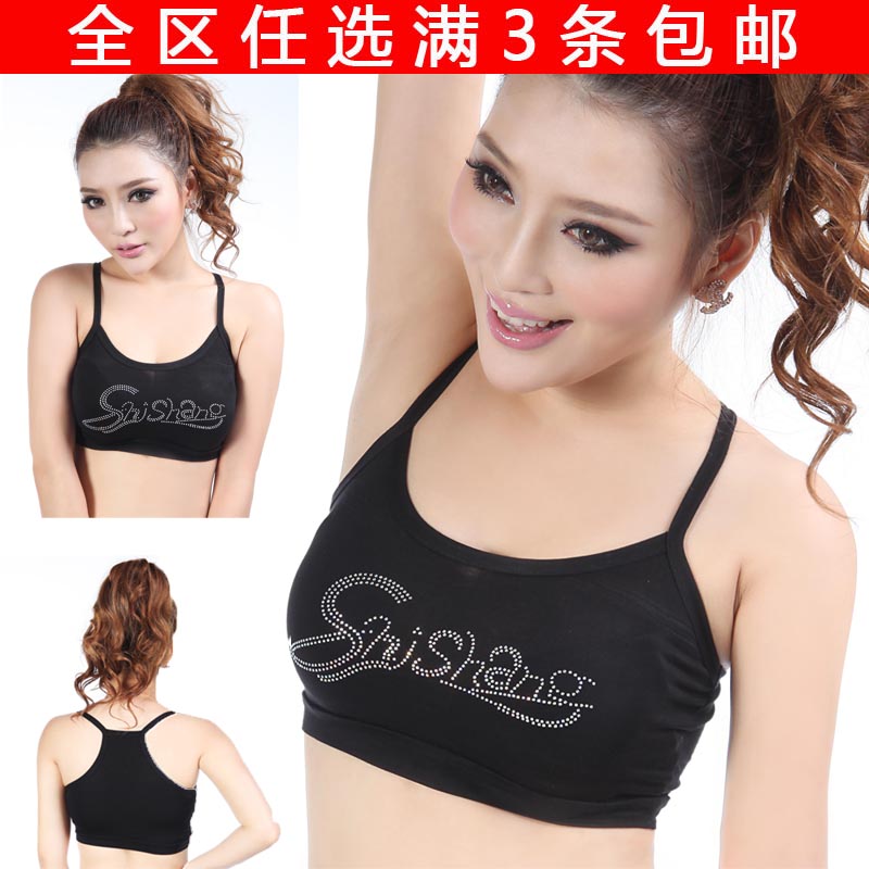 free shipping DHL/EMS 10pce 3 tube top fashion diamond decoration comfortable modal halter-neck tube top clothing underwear