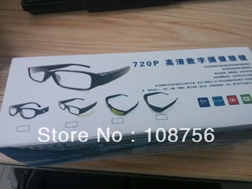 Free shipping  Digital Video Glasses Sport Glasses Camcorder Eyewear Recorder DV Camera Plain Glasses 720P with 5pcs/lot