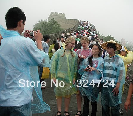 Free shipping   Disposable Emergency Raincoat Camping Travel Portable  10pcs wholesale