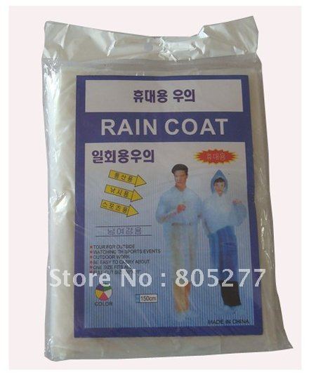 free shipping!!!Disposable Raincoat Rainwear, Travel Raincoat, One-time Raincoat