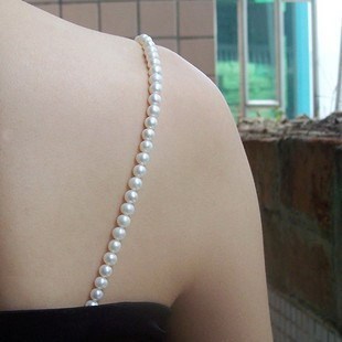 Free shipping Diy natural beaded pearl shoulder strap pectoral girdle underwear belt shoulder strap shoulder strap halter-neck