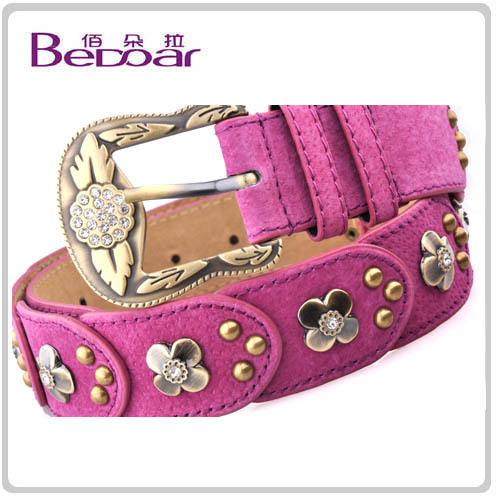 Free Shipping Dora 2012 diamond decoration genuine leather women's belt fashion pigskin strap 83