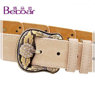 Free Shipping Dora all-match diamond decoration genuine leather pigskin fashion women's belt strap belly chain